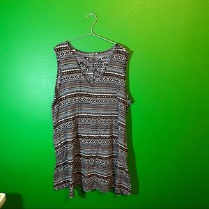 Cute Patterned Tunic Tank